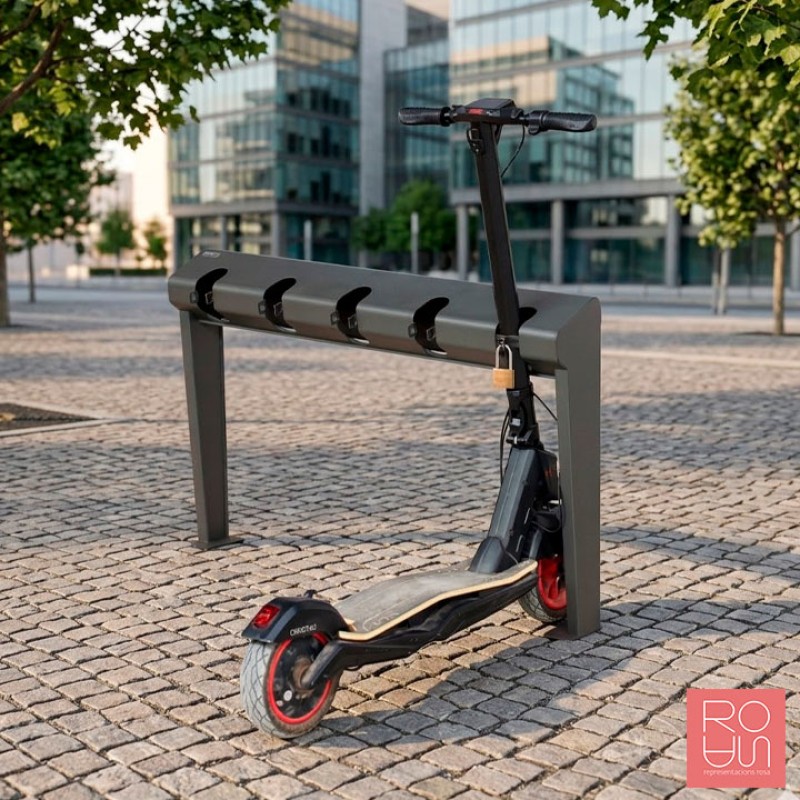 Aparcapatinets EDAM | 5 Places de Seguretat | Acer Galvanitzat